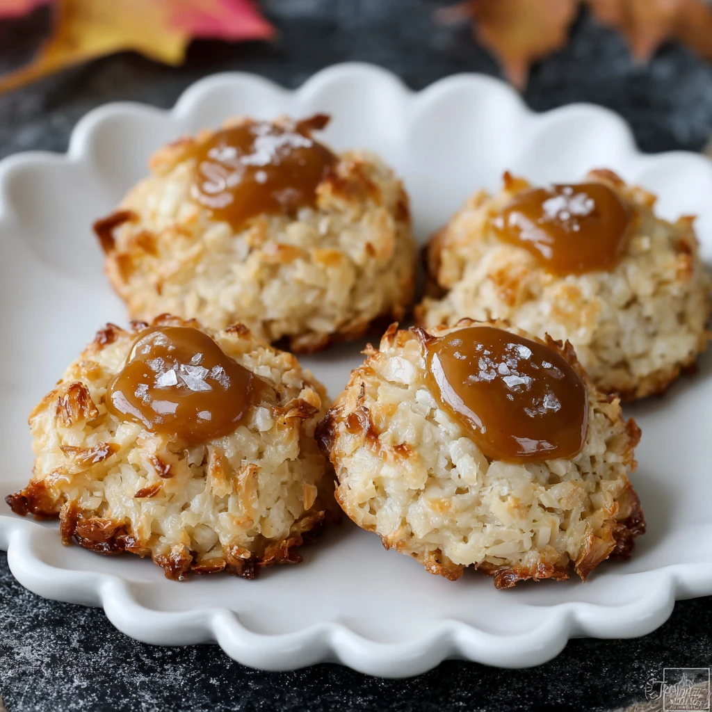 Salted Caramel Coconut Thumbprints