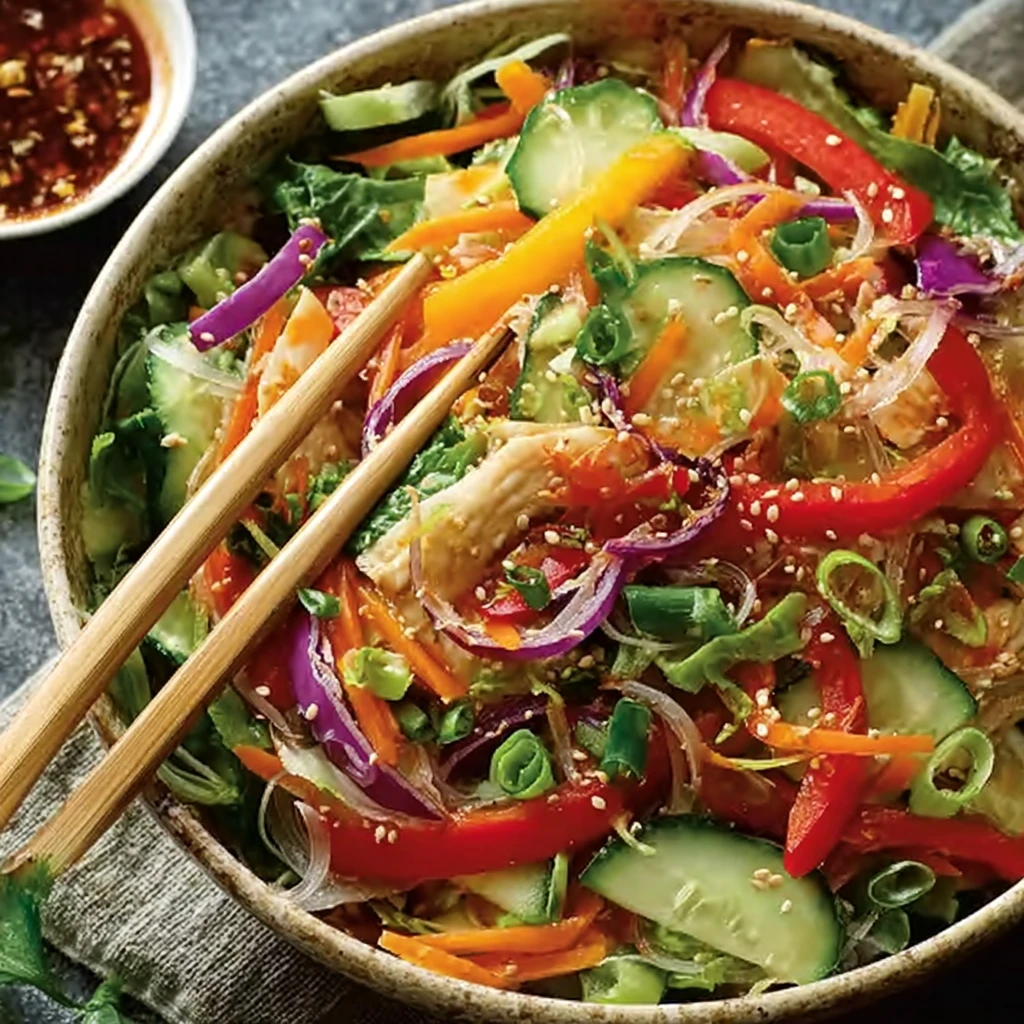 Spring Roll Salad Spicy Ginger Dressing Incredible 5star