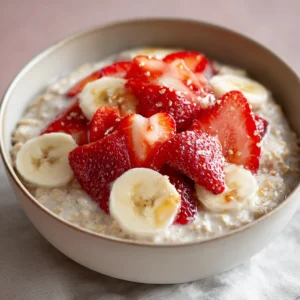 Strawberry Banana Overnight Oats