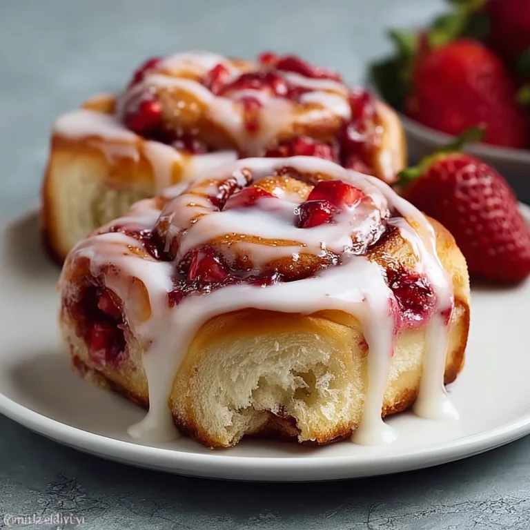 Strawberry Cheesecake Cinnamon Rolls