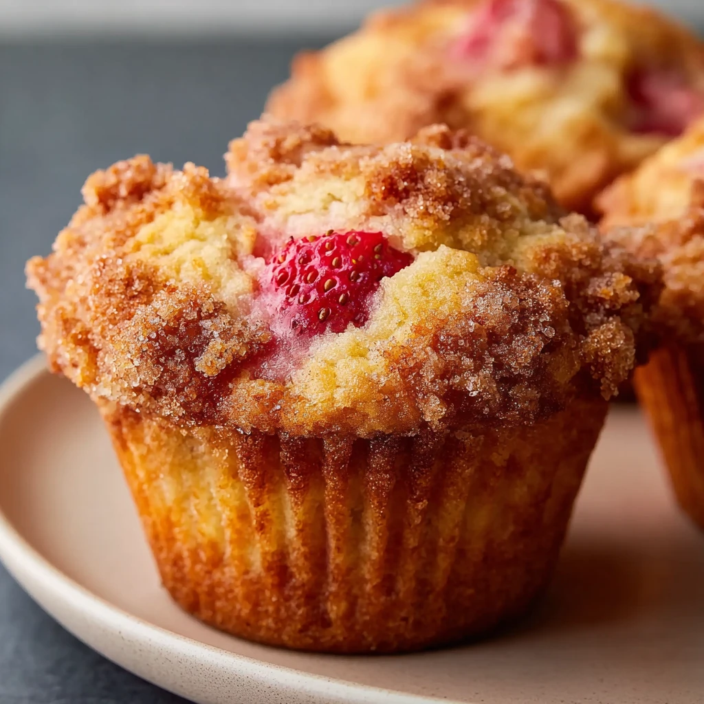 Strawberry Rhubarb Muffins