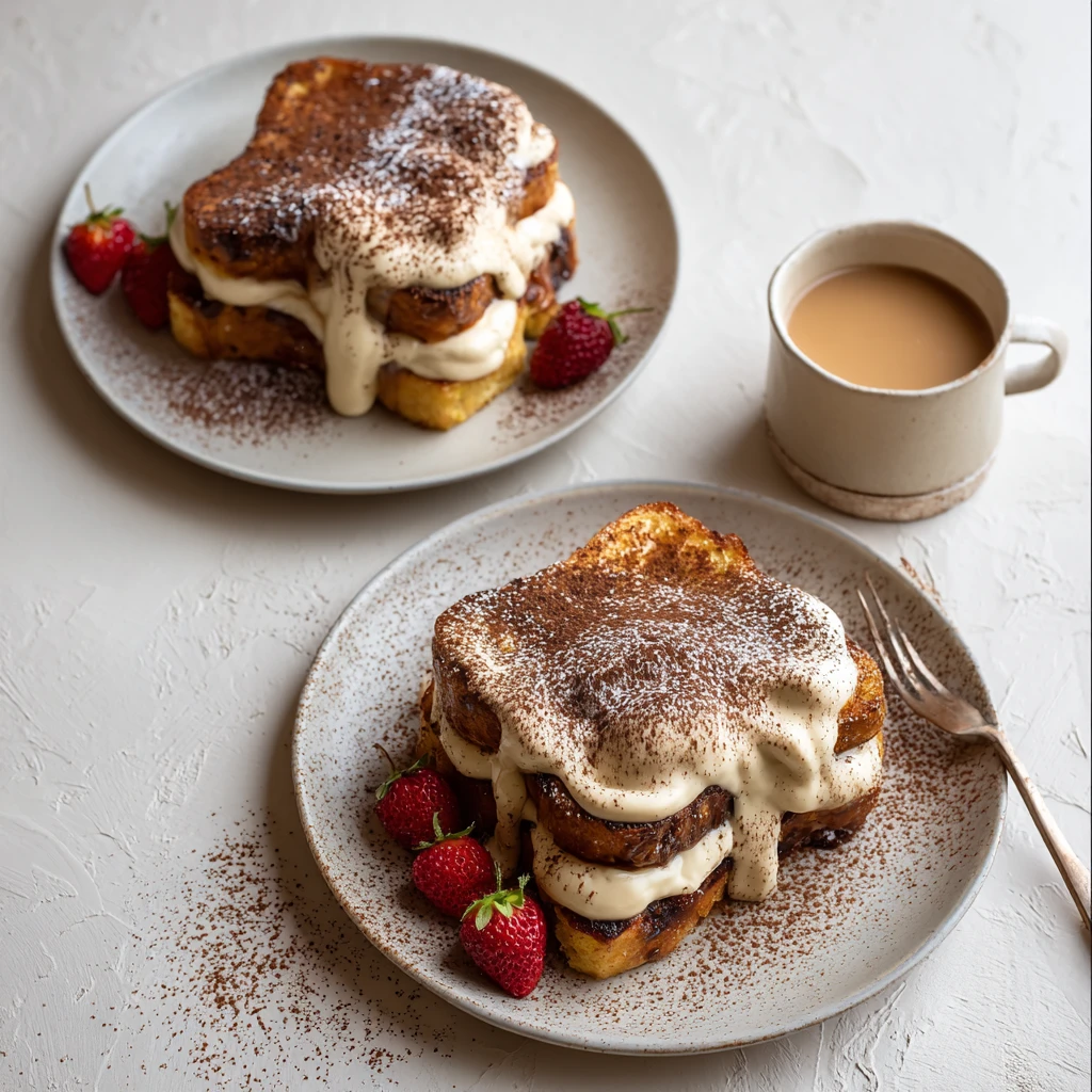 Tiramisu French Toast Coffee Anglaise