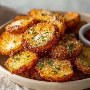 Viral Crispy Garlic Parmesan Crusted Potatoes