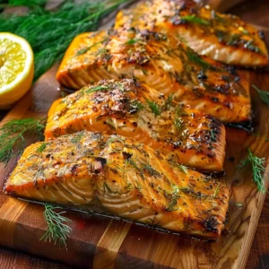 Baked Lemon Dijon Salmon with Garlic