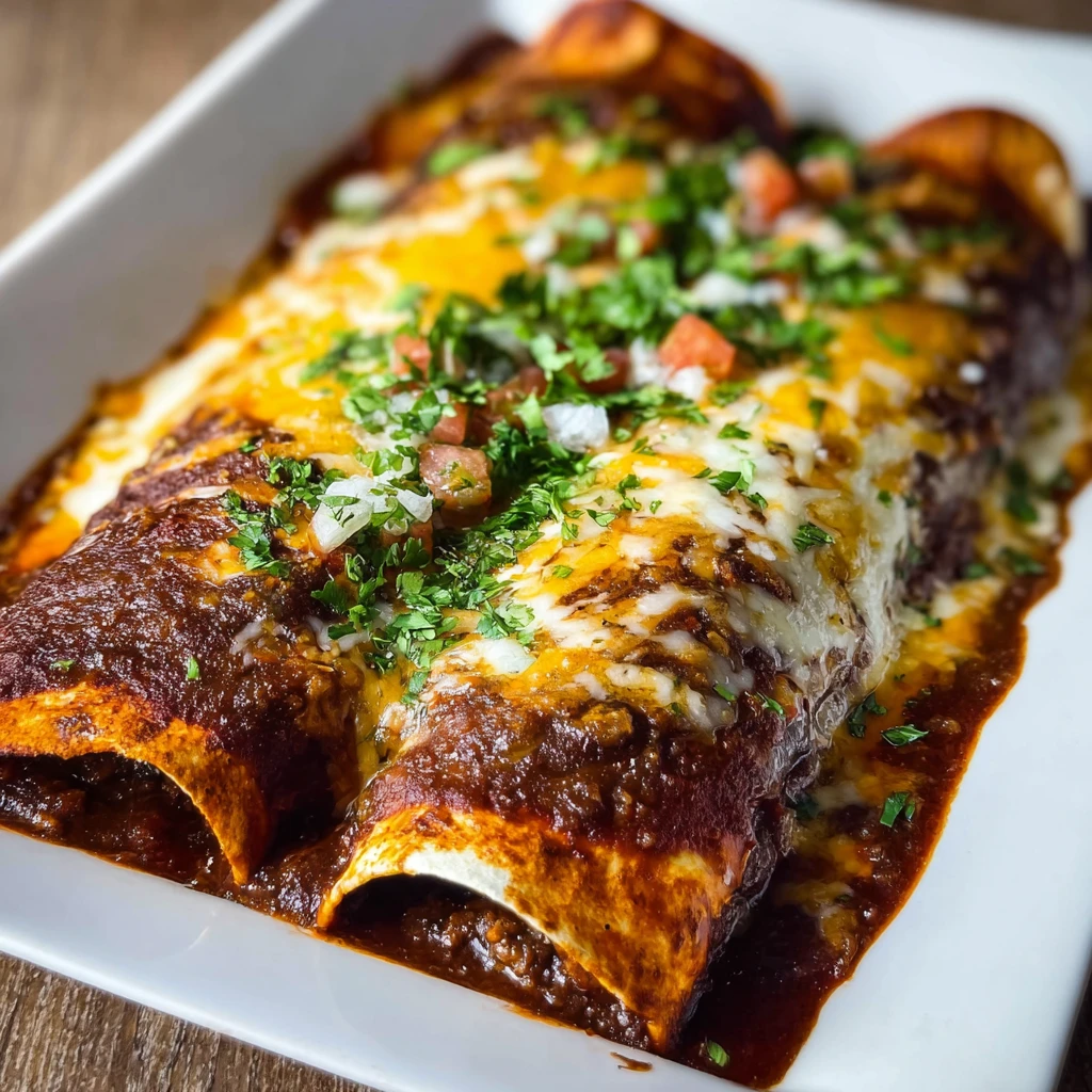 Beef Bean Enchiladas