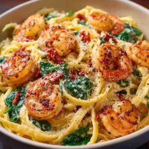 Creamy Tuscan Garlic Butter Shrimp Pasta (30-Min)