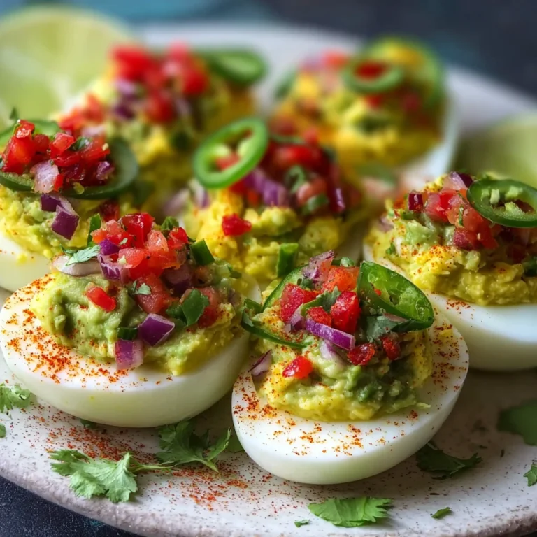 Fresh Guacamole Deviled Eggs Recipe Zesty Pico Gallo