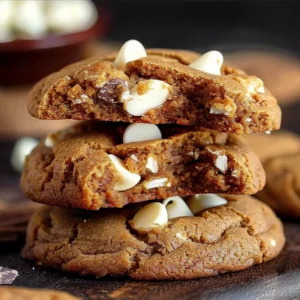 Gingerbread White Chocolate Cookies