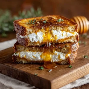 Goat Cheese Grilled Cheese with Honey (Sweet & Savory Gourmet Sandwich)
