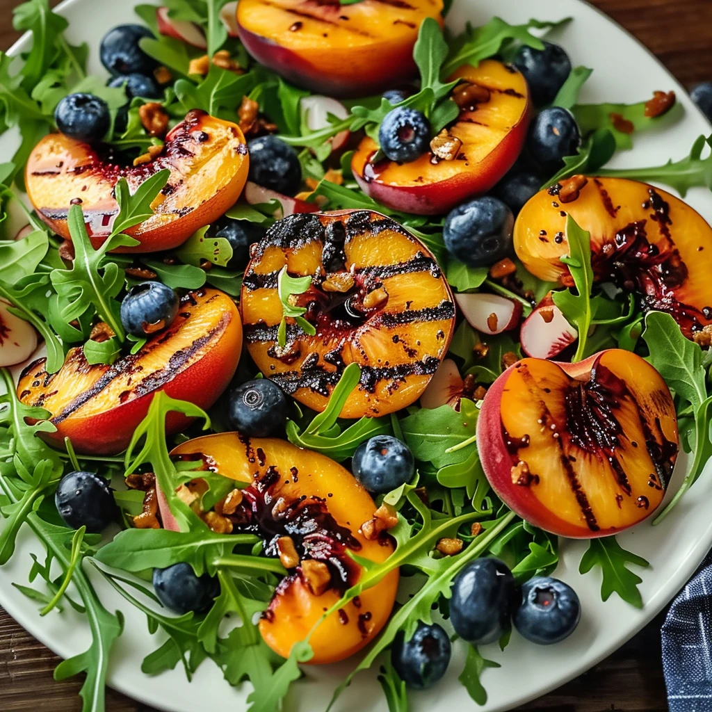 Grilled Peaches Salad