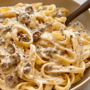 Ground Beef Alfredo