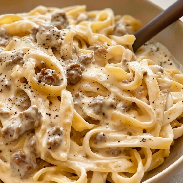 Ground Beef Alfredo