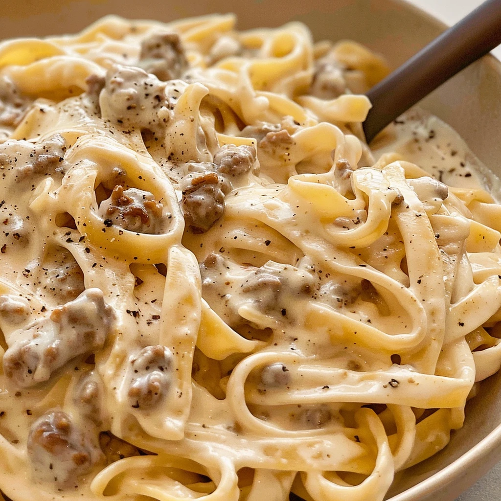 Ground Beef Alfredo