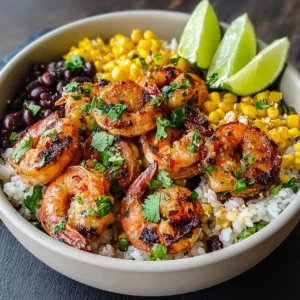 Mexican Street Corn Shrimp Bowls - Healthy Dinner