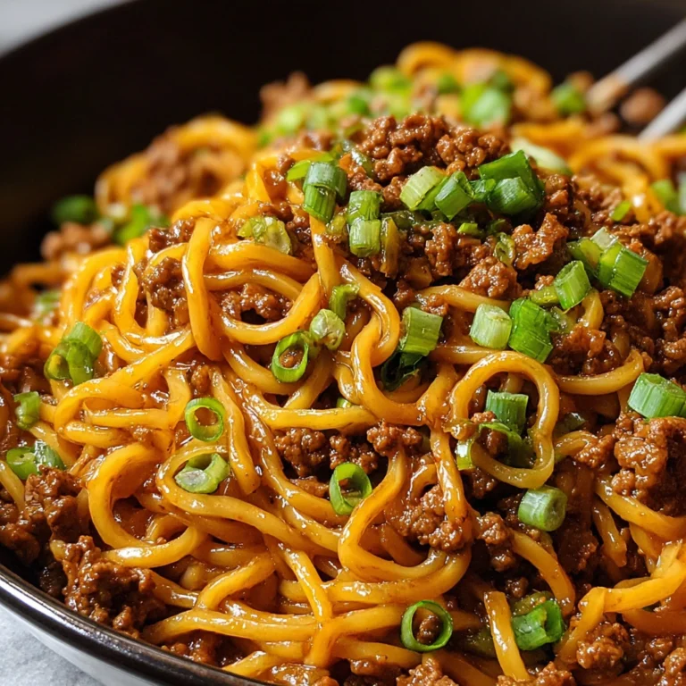 Mongolian Ground Beef Noodles