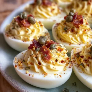 Savory Everything Bagel Deviled Eggs Recipe with Cream Cheese and Capers Easy and Perfect Appetizer