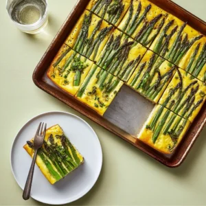 Sheet Pan Asparagus Frittata