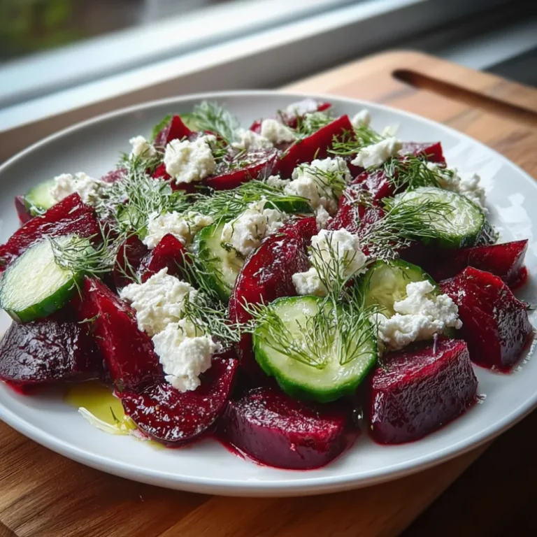 Beet Salad with Feta Cucumber and Dill