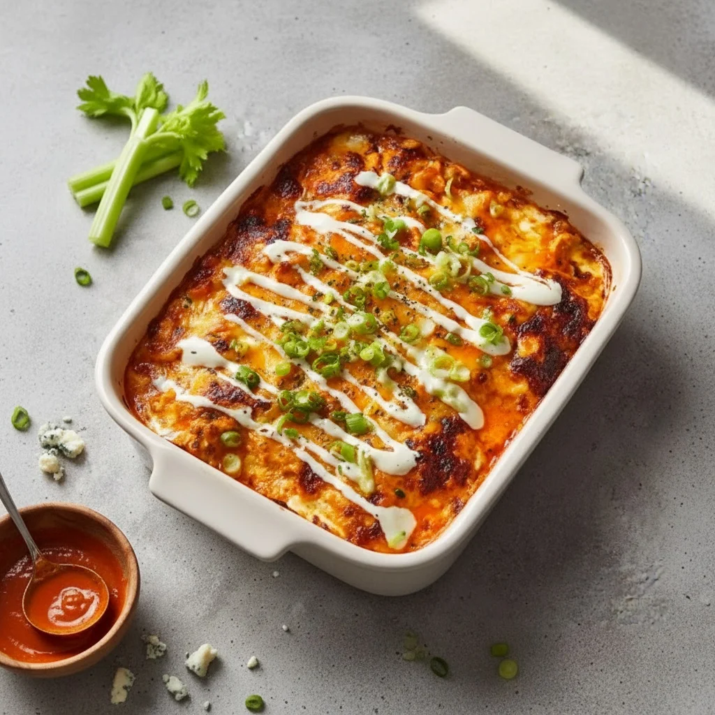 Buffalo Chicken Cheese Bake