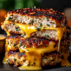 Cheddar Ranch Chicken Burgers
