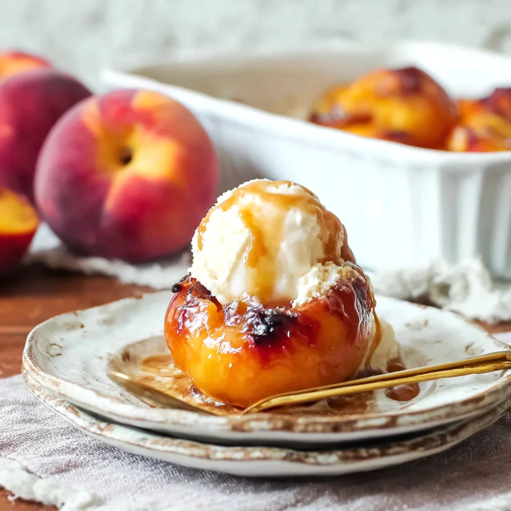 Cinnamon Sugar Baked Peaches