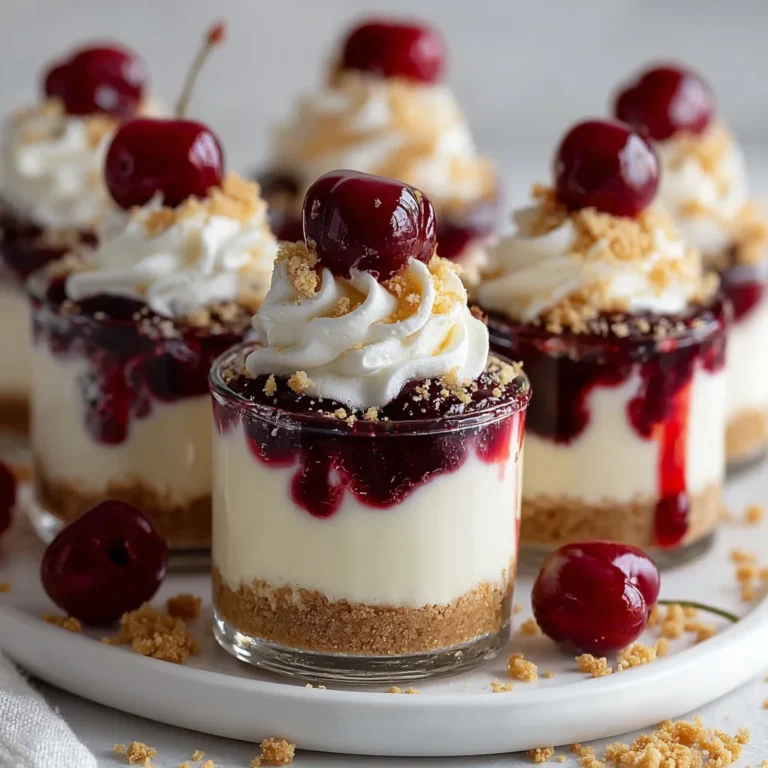 Cherry cream crunch cups