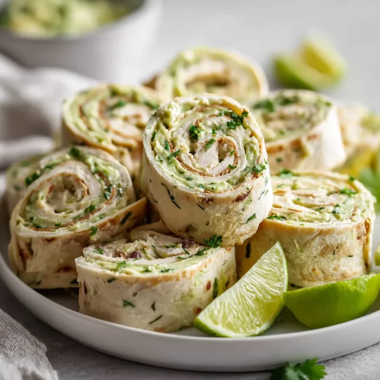 Chicken avocado salad roll ups