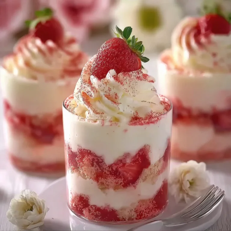 strawberry shortcake pudding cups