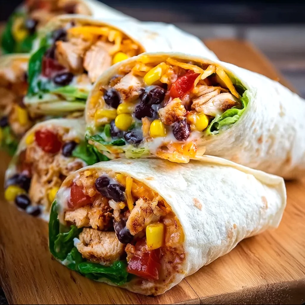 easy southwest chicken wraps