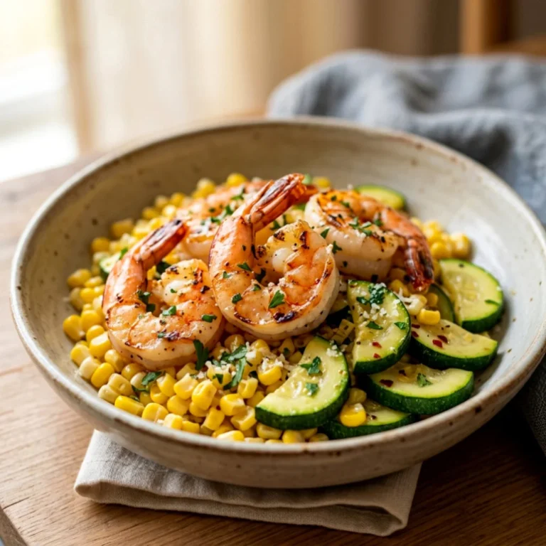 Easy Summer Skillet Shrimp with Corn and Zucchini