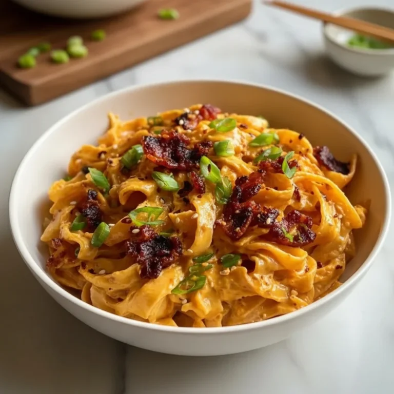 Gochujang cream cheese pasta
