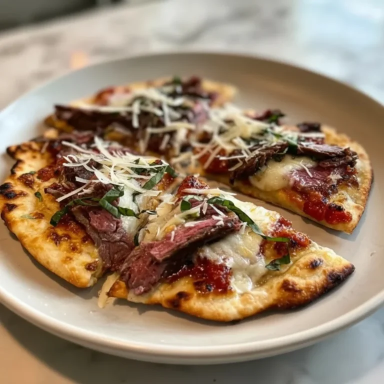 grilled beef flatbread