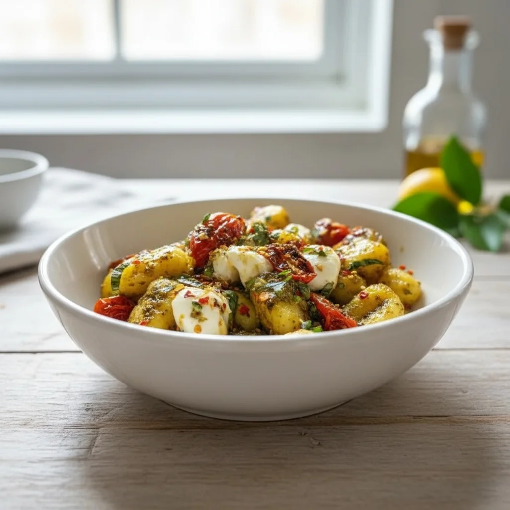 lemon zest pesto gnocchi