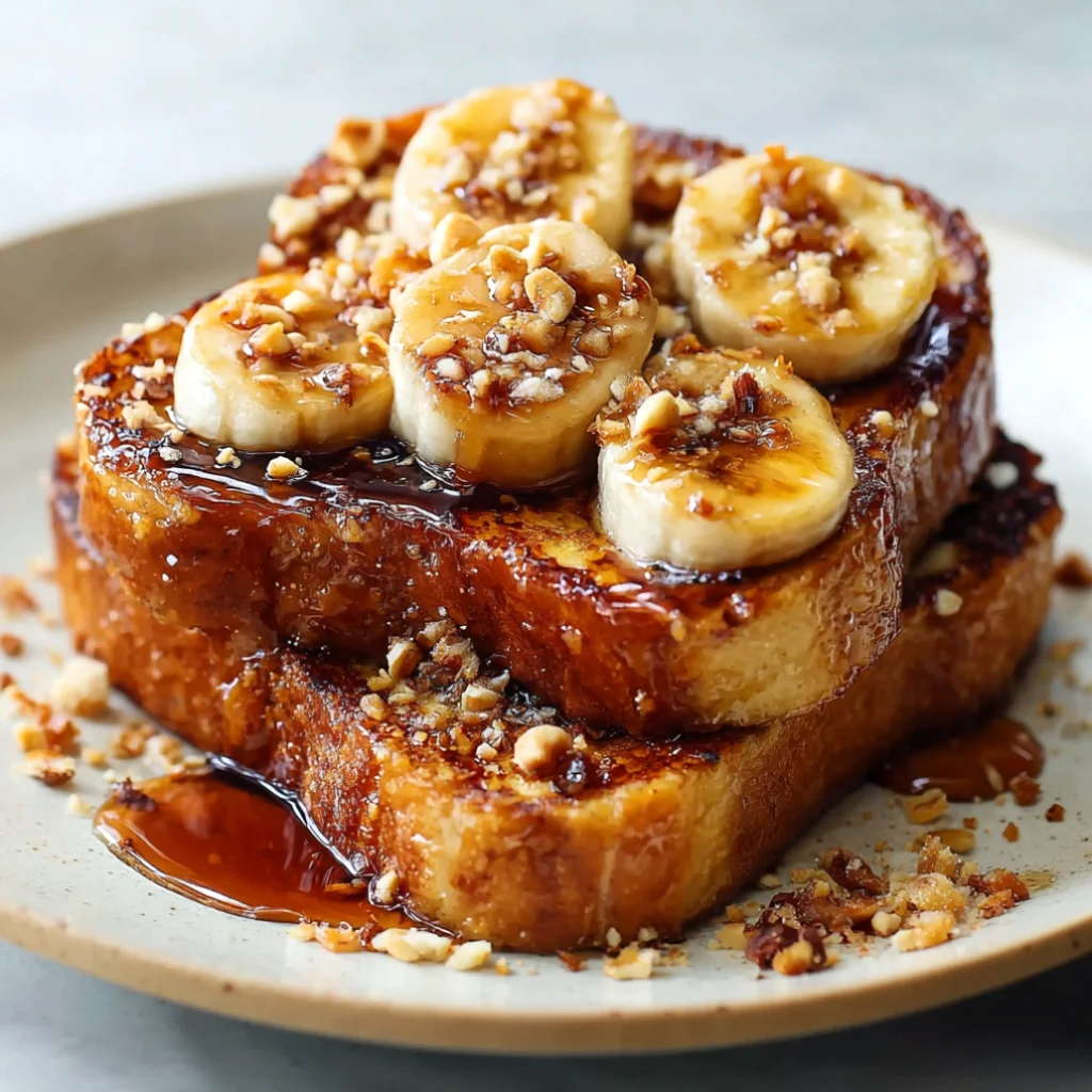 Miso Caramel Banana French Toast