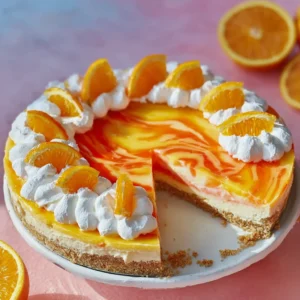 No-Bake Orange Creamsicle Cheesecake