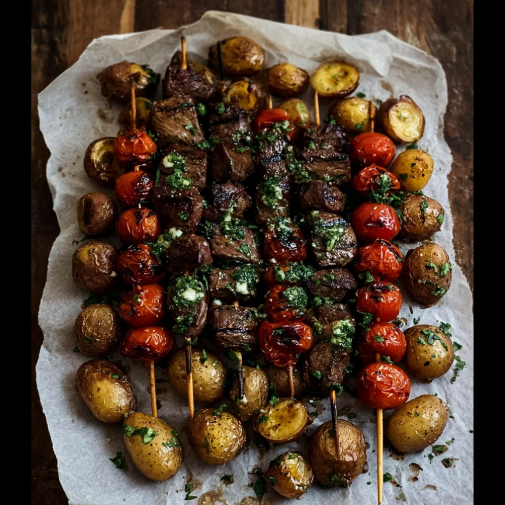 Rosemary Garlic Steak Kebabs