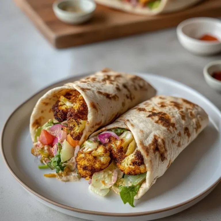 Spiced roasted cauliflower shawarma