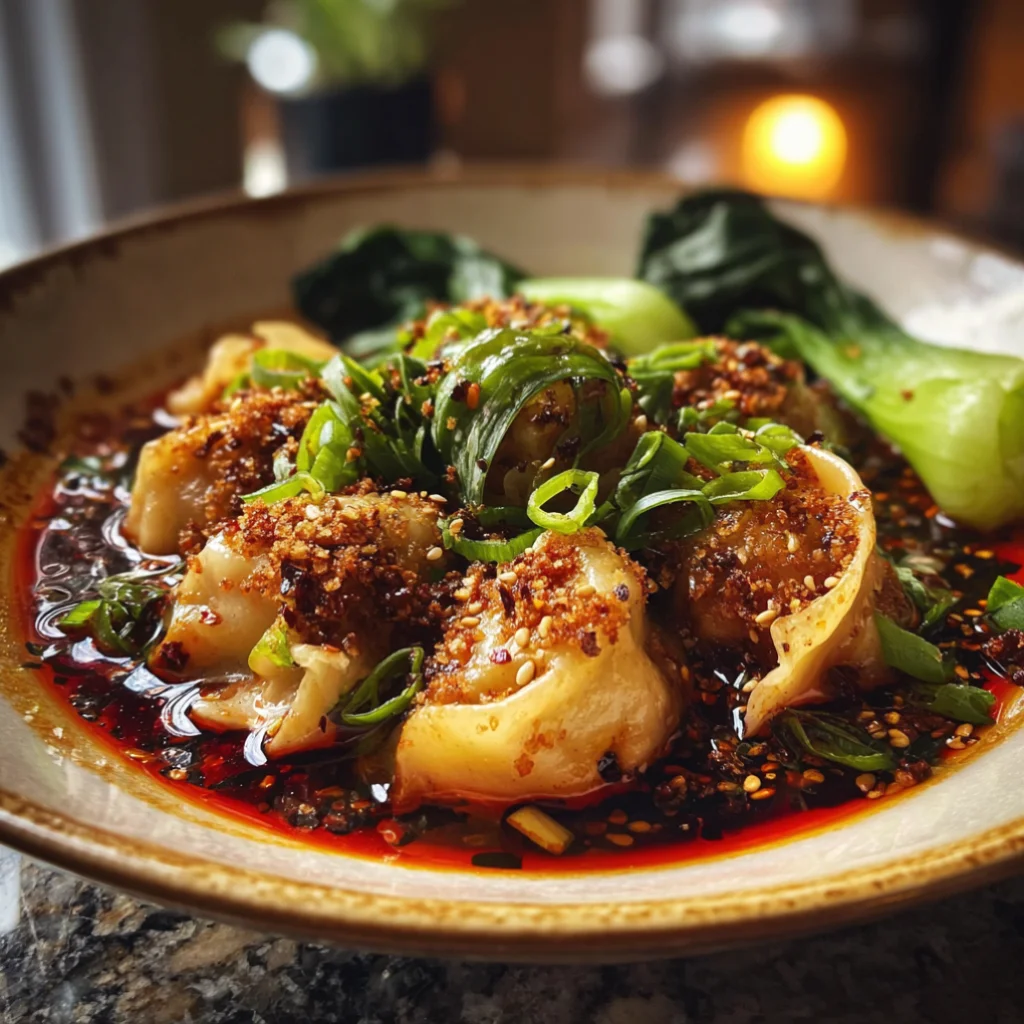 Spicy Garlic Chili Oil Dumpling Bowl