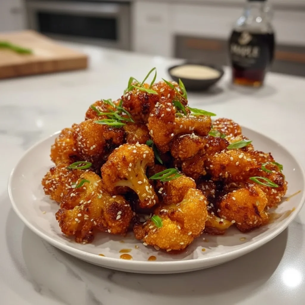 Spicy Maple Cauliflower Wings