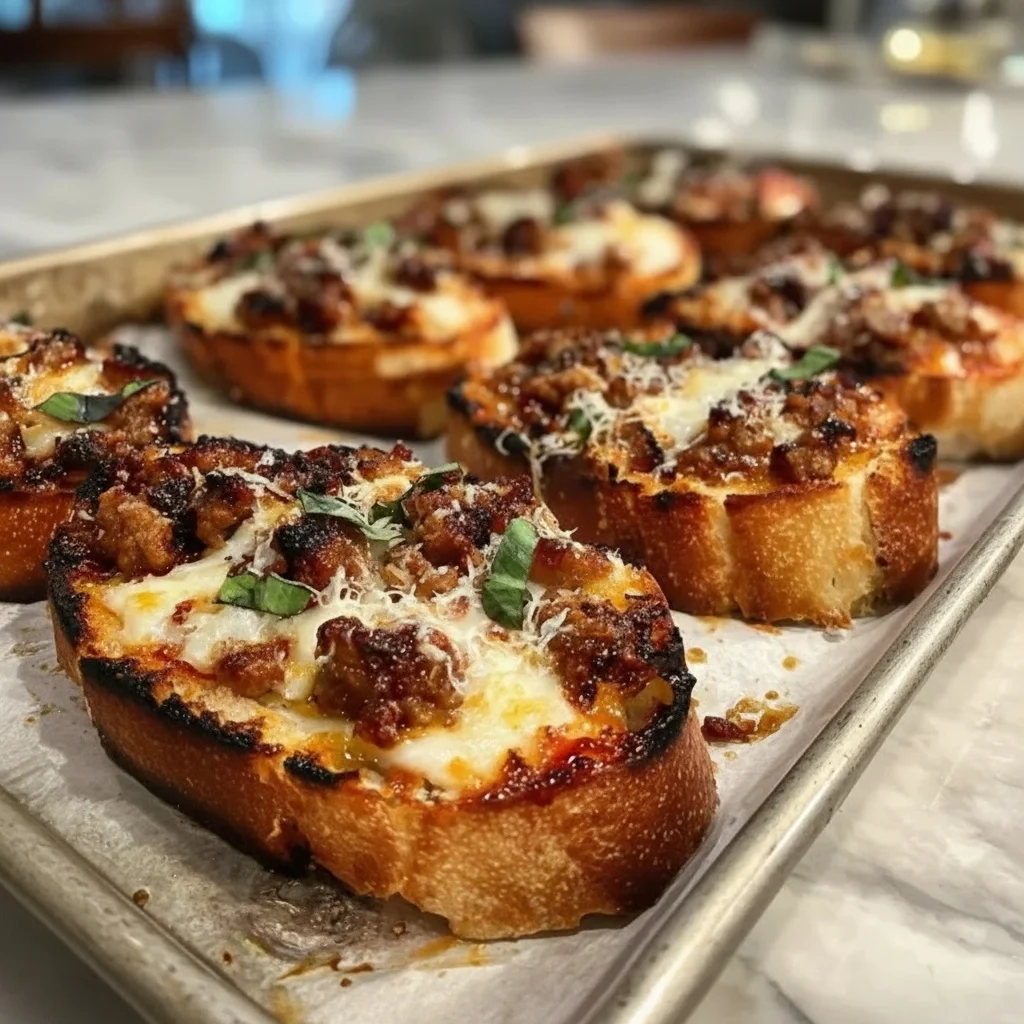 Spicy Sausage Pizza Toast