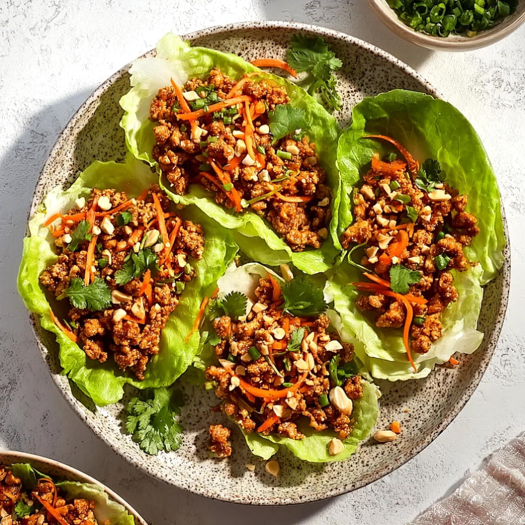Thai Chicken Lettuce Wraps