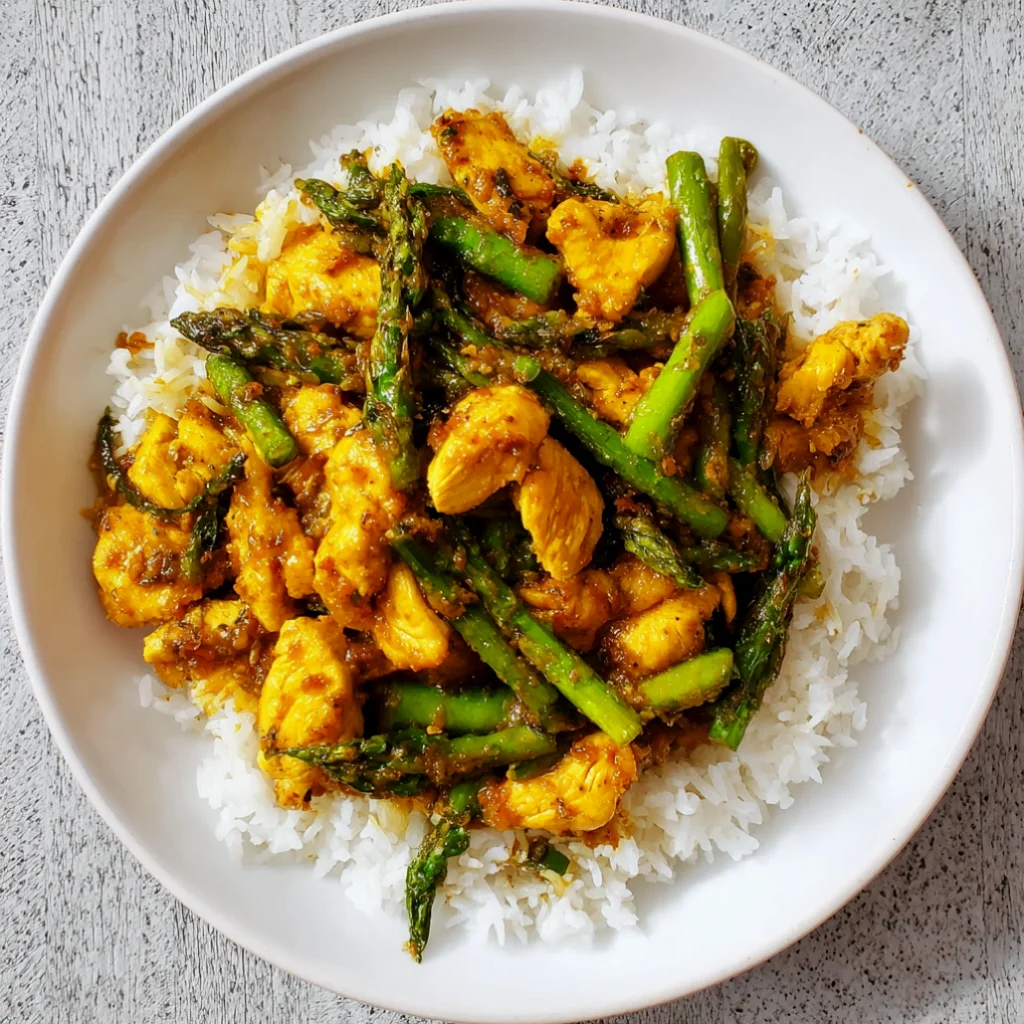 turmeric chicken with asparagus