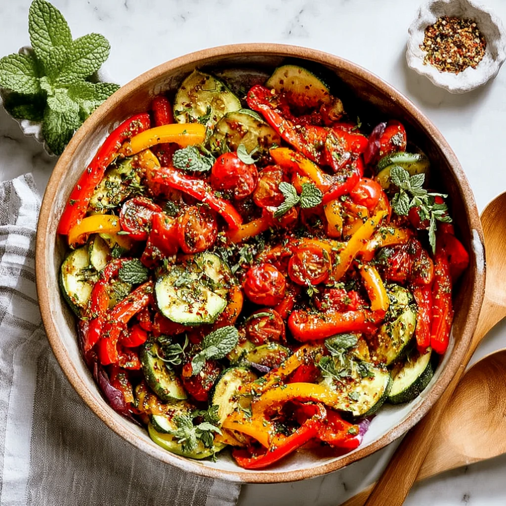 Viral TikTok Cucumber and Bell Pepper Salad