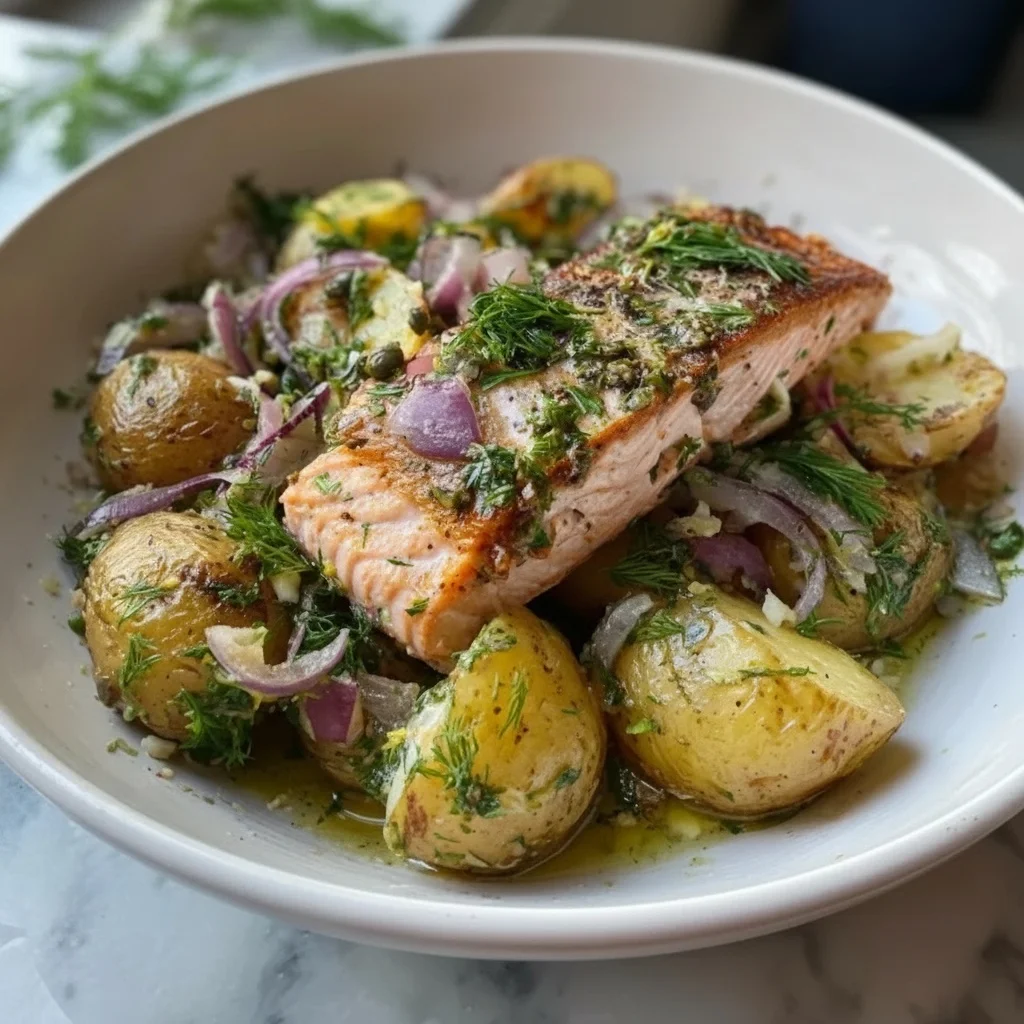 Warm potato salad