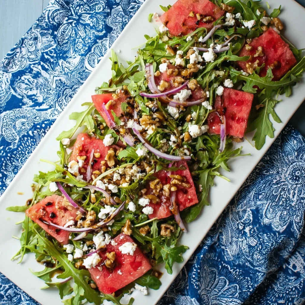 Watermelon Arugula Salad