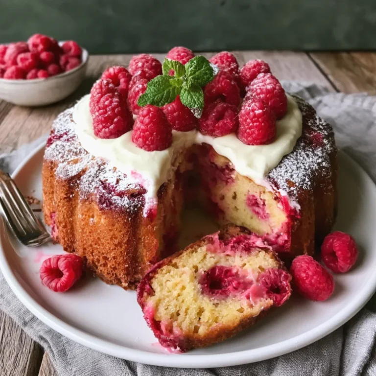 rhubarb raspberry cake