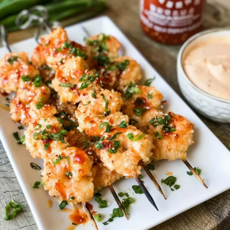 Bang Bang Shrimp Skewers