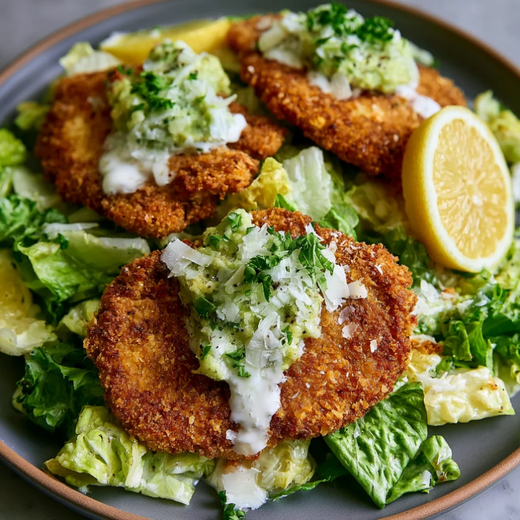Caesar Salad Chicken Cutlets