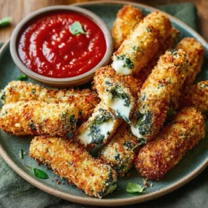 Crispy Spinach Dip Mozzarella Sticks You Can’t Resist Today