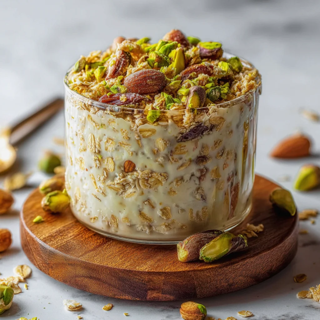 Pistachio overnight oats